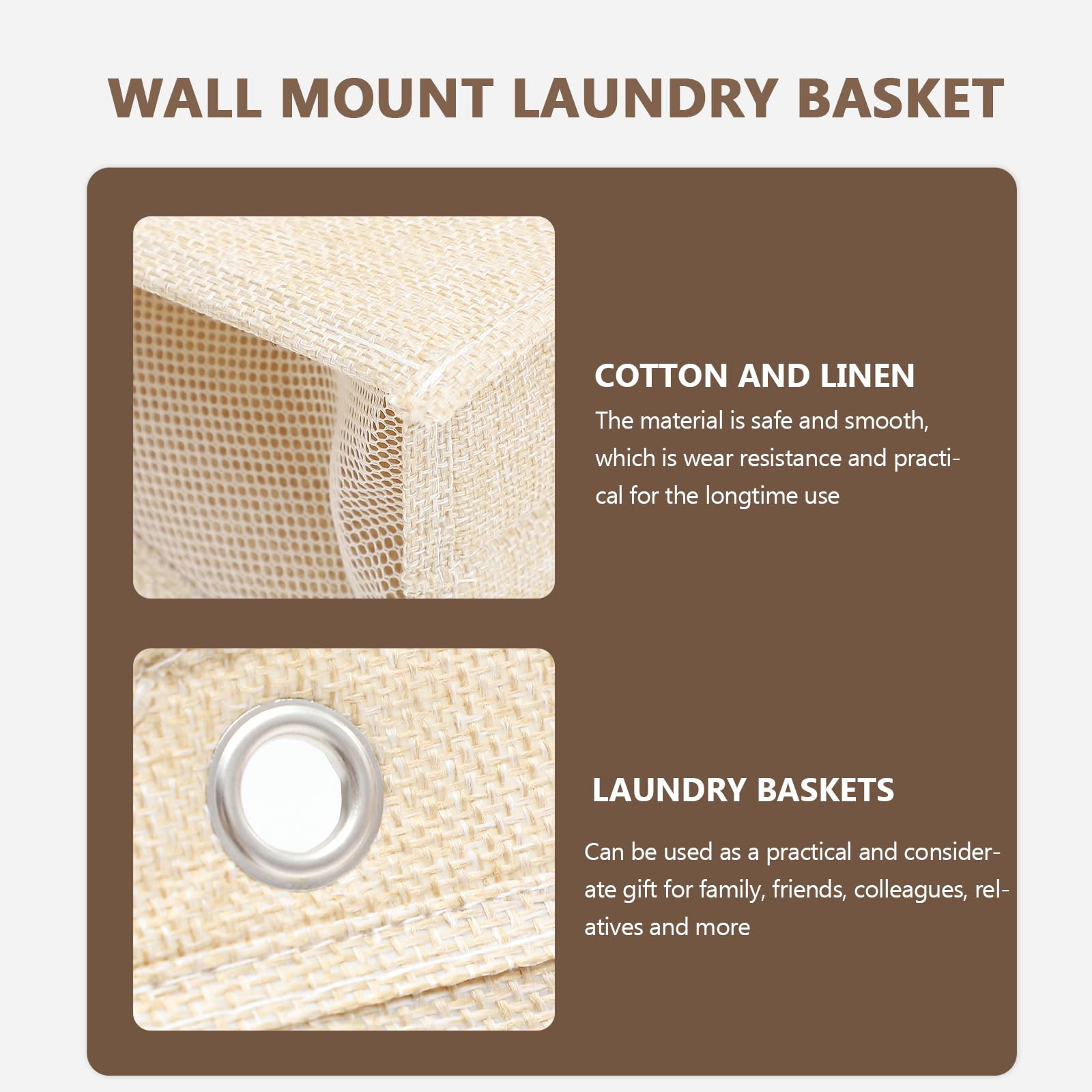 Laundry Basket Wall Laundry Hamper Clothes Hamper with Lid Hanging Laundry Basket for Bedroom and Bathroom Storage