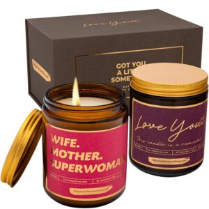 got you a little something gift set for wife - 2 empowering love candles ; romantic gift idea for wife's birthday | couples wedding anniversary for wife | wife gifts from husband