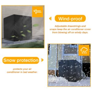 Air Conditioner Covers for Outside, LApapaye Durable Air Conditioner Cover for Winter, Central AC Covers for Outside Dust-Proof Waterproof Withstand Rain and Snow (30 x 30 x 32 inches)