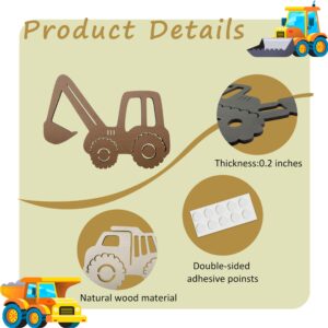 Construction Trio Nursery Wall Decor Wooden Construction Vehicles Decor Kids Room Wall Decor Kids Room Decor Nursery Playroom Wall Decor for Boys