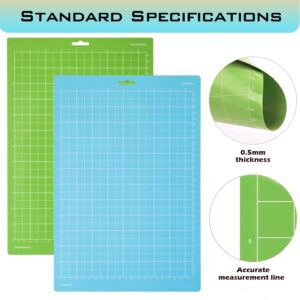 LOPASA Cutting Mat for Cricut Joy Xtra, 8.5x12 Standard Grip & Light Grip Cutting Mats Set, Joy Extra Accessories and Supplies Adheisive Mat (2 Sheets)