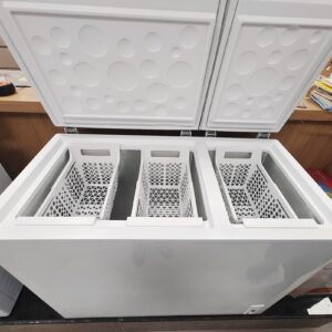 TOPINCN Freezer Storage Organizer Baskets with Handle PP Chest Freezer Basket Expandable Deep Freezer Organizer Bin Heavy Load Chest Freezer Accessory for Kitchen (L)