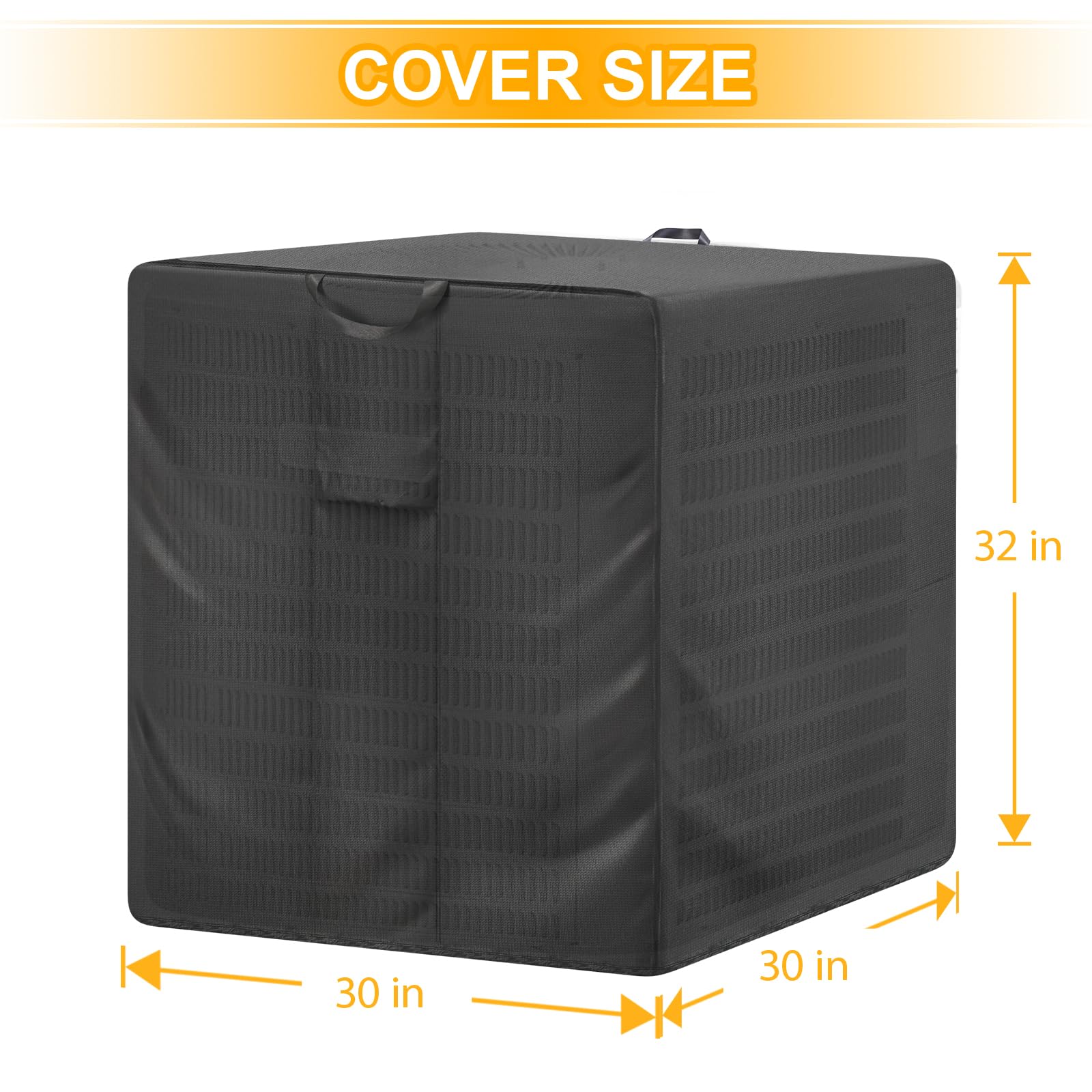 Air Conditioner Covers for Outside, LApapaye Durable Air Conditioner Cover for Winter, Central AC Covers for Outside Dust-Proof Waterproof Withstand Rain and Snow (30 x 30 x 32 inches)