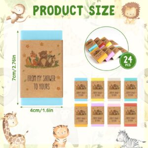 Dimsile 24 Set Baby Shower Soap Favors for Guests Mini Scented Soaps Bulk Baby Shower Gifts Party Souvenirs(Woodland)