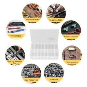 16 Grids Organizer Container, 16 Grids Transparent Container Hardware Storage Box 16 Compartment Parts Box Jewelry Organizer, Hooks & Hangers