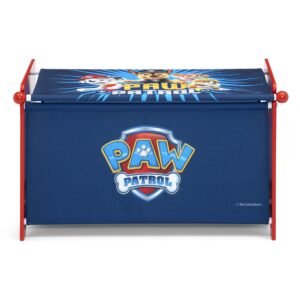 Delta Children PAW Patrol Toy Box Toy Box with Retractable Fabric Top, Blue