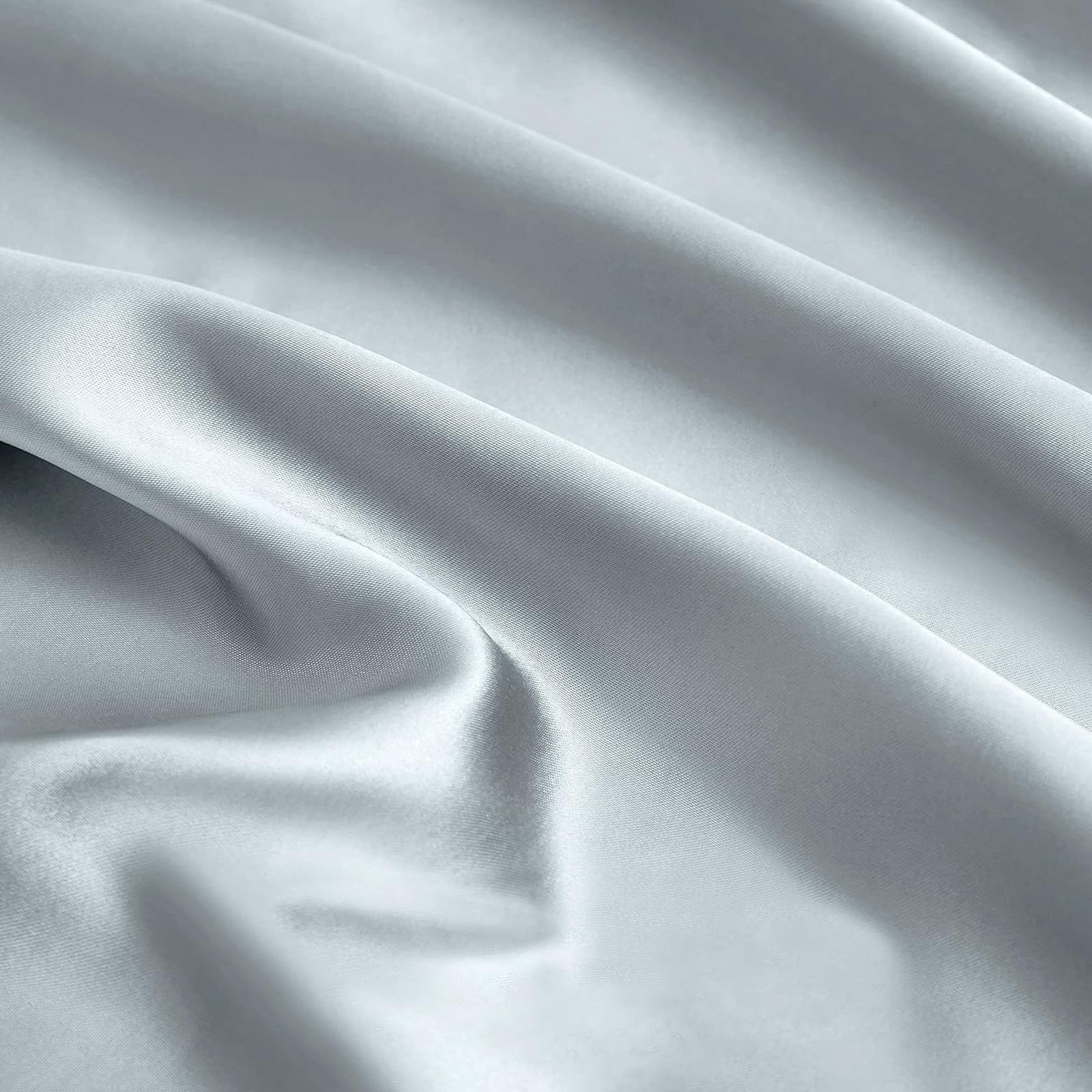 Ersmak Silver Satin Fabric by The Yard, 60" Wide Shiny & Soft Charmeuse Silky Satin Fabric for DIY Craft, Wedding Decorations, Sewing, 1 Yard