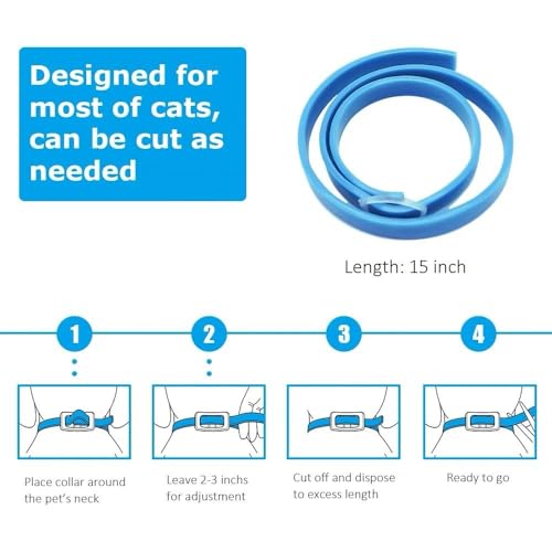 Adjustable Collar with Powerfull pheromones for Cats, relieves Anxiety, Brings Calm and Reduces Stress in Your pet for 30 Days, 1 Unit FEROGATOS