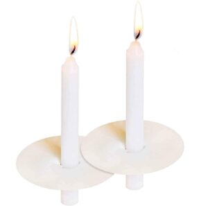 taper candles set of 20, church candles with drip protectors for vigils, prayers, blessing, religious, devotional candlelight service