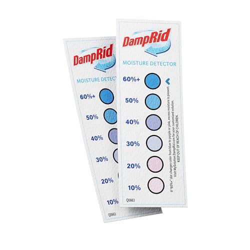 DampRid Moisture Detection Strips, 5-Pack, Single-Use Humidity Indicators