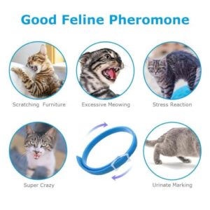 Adjustable Collar with Powerfull pheromones for Cats, relieves Anxiety, Brings Calm and Reduces Stress in Your pet for 30 Days, 1 Unit FEROGATOS