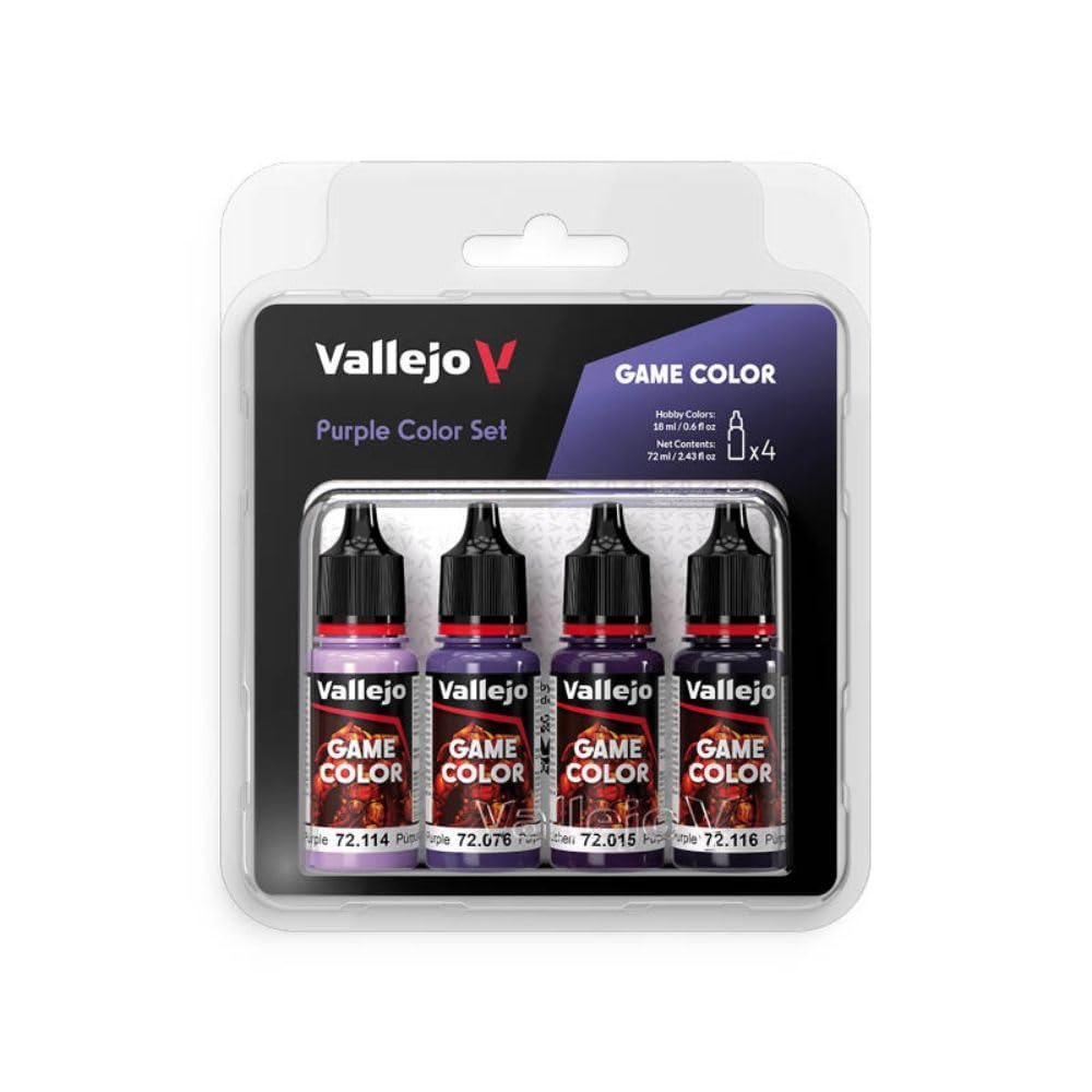 Vallejo - Purple Color Set | Contains 4 bottles x 18 ml (0.60 fl.oz.)