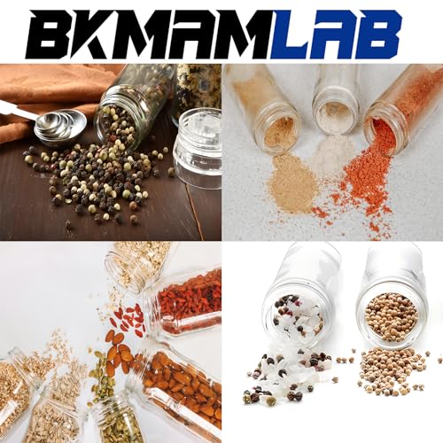 BKMAMLAB 50ml Glass vials 30pcs,With aluminum screw cap30pcs Clear Glass Bottles