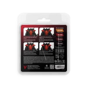 Vallejo - Red Color Set | Contains 4 bottles x 18 ml (0.60 fl.oz.)