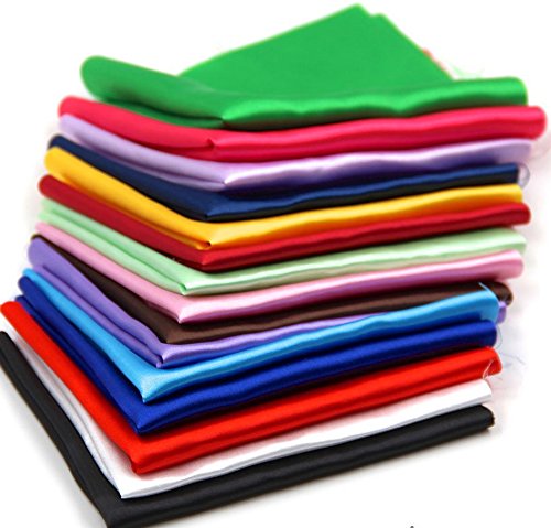 longshine-us 25pcs 12 x 12 Inch Premium Solids Pack Precut Solids Silk Fabric Squares Fabric Bundles for Sewing Quilt DIY Quilting Beginners