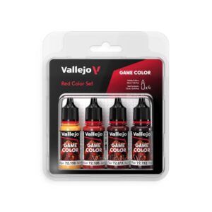 vallejo - red color set | contains 4 bottles x 18 ml (0.60 fl.oz.)