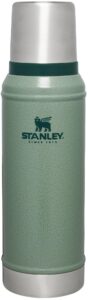 stanley classic vacuum insulated wide mouth bottle - hammertone green - bpa-free 18/8 stainless steel thermos for cold & hot beverages - 1.0 qt