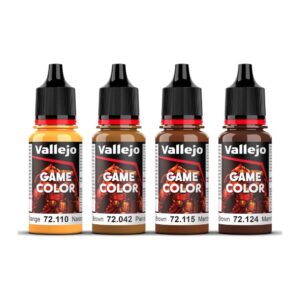 Vallejo - Leather Color Set | Contains 4 bottles x 18 ml (0.60 fl.oz.)