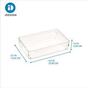 iDesign Recycled Plastic Drawer Organizer Solution – 6” x 9” x 2", Clear Bin