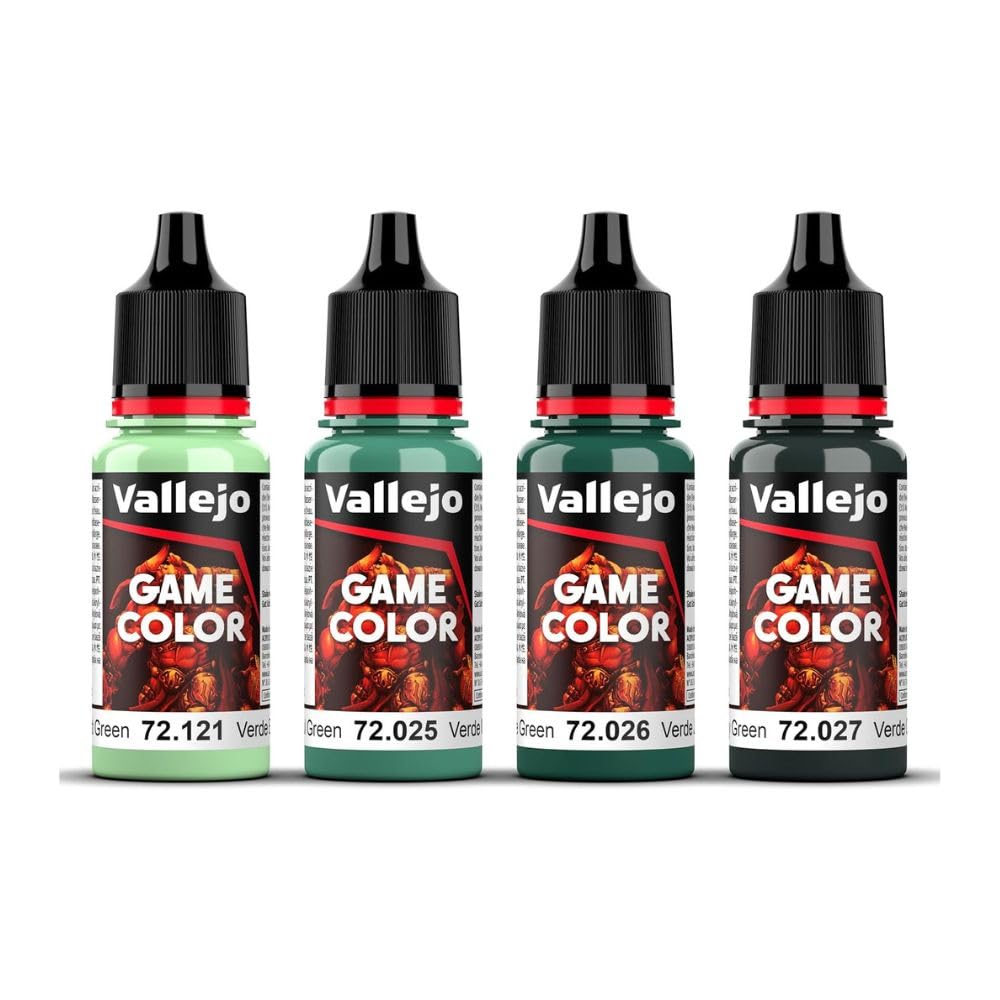 Vallejo - Cold Green Color Set | Contains 4 bottles x 18 ml (0.60 fl.oz.)