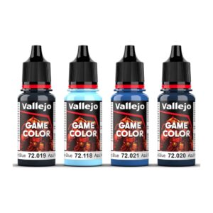 Vallejo - Blue Color Set | Contains 4 bottles x 18 ml (0.60 fl.oz.)