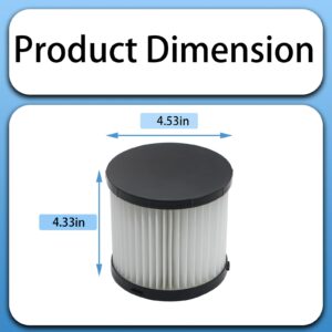 2 Pack Wet/Dry HEPA Filter Compatible with Ryobi 18V ONE+ Wet/Dry Vacuum Cleaners PCL733, PCL734, P3240, Also Fit HART 20-Volt 2-Gallon Wet/Dry Vac HPWD01B, Compare to Part# A32VC05, A32RF08