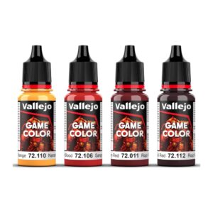 Vallejo - Red Color Set | Contains 4 bottles x 18 ml (0.60 fl.oz.)