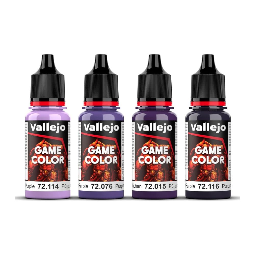 Vallejo - Purple Color Set | Contains 4 bottles x 18 ml (0.60 fl.oz.)