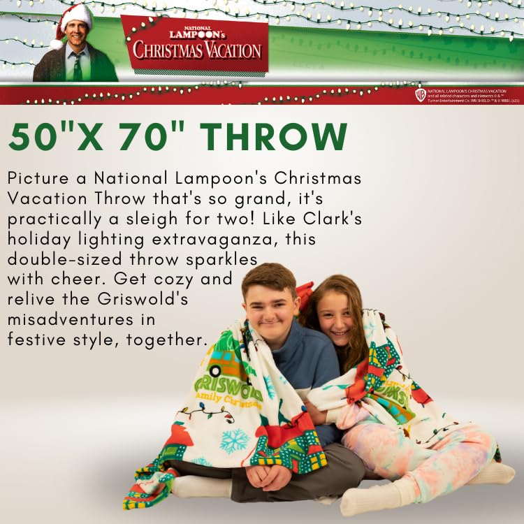 Franco Collectibles National Lampoon's Christmas Vacation Movie Holiday Bedding Super Soft Cozy Throw, 50 in x 70 in, (Officially Licensed Product)