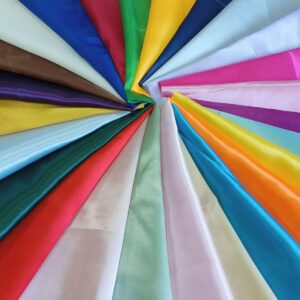 longshine-us 25pcs 11x8 Inches Premium Solids Pack Precut Solids Silk Fabric Squares Fabric Bundles for Sewing Quilt DIY Quilting Beginners