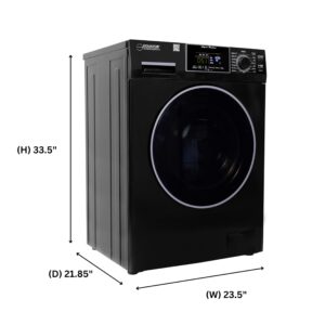 Equator Compact Washer 1.6cf/15lbs PET CYCLE 15 Programs 110V in Black