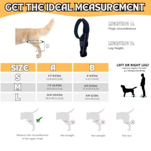 Dog Knee Brace, Hip Displaysia Dog Support Brace, Dog ACL Brace Hind Leg, Dog ACL Knee Brace, Dog Knee Brace for Luxating Patella, ACL Brace for Dogs Rear Leg, Dog Hip Support brace (L - Left)