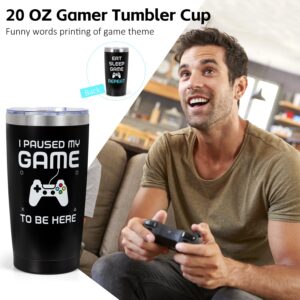 Gamer Gifts for Men Teenage Boys - Christmas Gifts for Teen Boys with 20 oz Insulated Tumbler, Gaming Hat, Socks, Keychain, Cool Pop Socket - Gifts for Men, Him, Boyfriends, Gamers, Game Lover