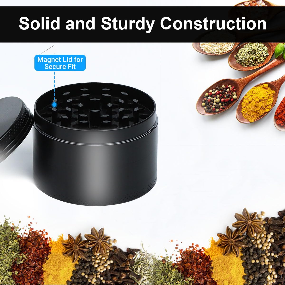 Grinder - 2.5inches For Spice Grinder (Black)