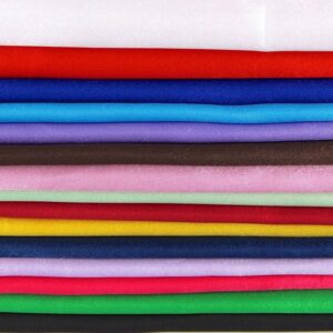 longshine-us 25pcs 11x8 Inches Premium Solids Pack Precut Solids Silk Fabric Squares Fabric Bundles for Sewing Quilt DIY Quilting Beginners