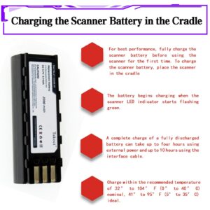 Youejoeq (6pcs) 21-62606-01 Battery Replacement for Symbol DS3478, Symbol DS3578, Symbol LS3478, Symbol LS3578, NGIS, XS3478 MDE Barcode Scanner Battery 2200mAh