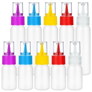 suoundey 10pcs squeeze writer bottles 30ml/60ml plastic icing bottles small easy squeeze bottle 1 and 2 ounce for cakes cookie decorating, food coloring, food diy & ice cream decoration