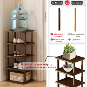 Vertical Shoe Rack - Tall Narrow Shoe Rack Organizer for Small Spaces,7 Tier Bamboo Shoen Shelf for Entryway,Closet,Corner,Doorway,Skinny Shoe Shelf Space Saving Shoe Storage,Free Stackable DIY…