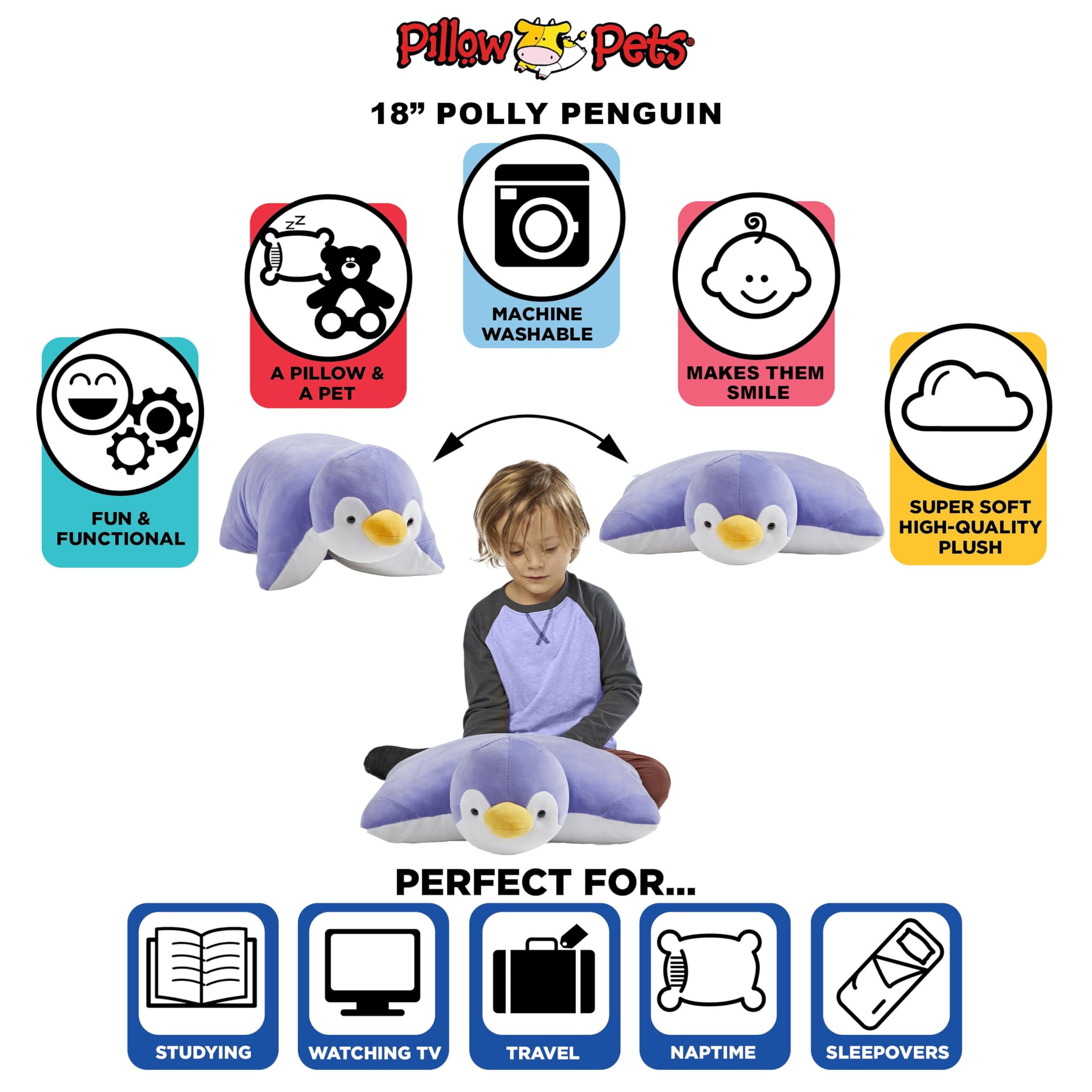 Pillow Pets Polly Penguin Puff