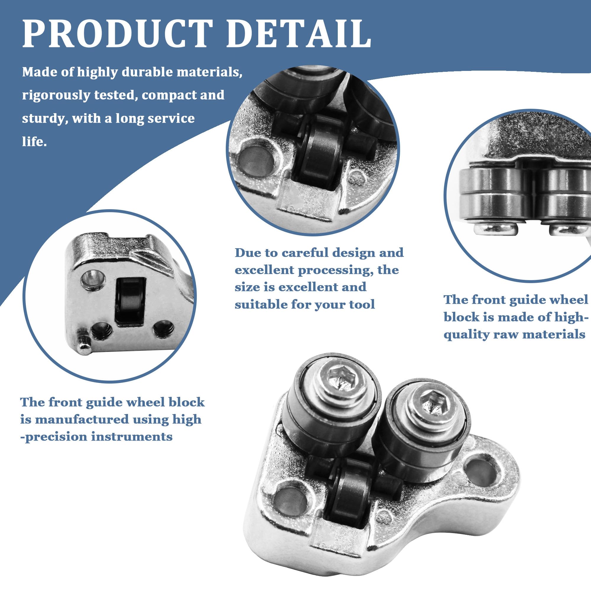 42-28-0015 42-28-0025 Front Rear Guide Roller Kit For Milwaukee Deep Cut Band Saw 2729-22, 2729-20, 2729-21, 6232-20, 6238-20 (42-28-0015 42-28-0025 Front Rear Guide Roller Kit)