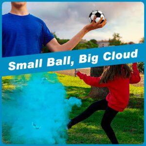 POPUPARTY Gender Reveal Soccer Ball with 2 Pack Blue Powder, for Baby Boy or Girl Gender Reveal, Baby Shower Party Supplies, Soccer Fans