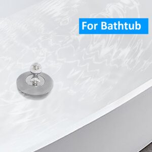 Bathtub Drain Stopper, Tub Stopper, Universal Bathtub Drain Cover, Bath Tub Plug,Sink Stopper, Shower Bathroom Accessories Replacement Jet Spout Topper Rubber Hair Catcher Strainer(Patented)