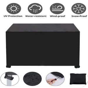 Heavy Duty Garden Furniture Covers Square Waterproof 45" L x 45" D x 28"H, Rectangular Outdoor Table and Chair Covers Waterproof, Dust Covers for Furniture Fabric, Furniture Protector Pads