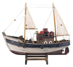 sailingstory wooden fishing boat model sailboat decor ship model distressed finish