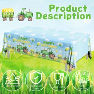 Pymurod Tractor Birthday Party Supplies 3pcs Tractor Tablecloths Tractor Birthday Table Cloth Tractor Table Cover for Kids Birthday Party Baby Shower Tractor Birthday Party Favors