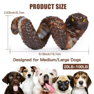 Dog Toys for Aggressive Chewers, Indestructible Dog Toys for Large Dogs, Bacon Flavored Dog Toys to Keep Them Busy, Tough Dog Bones for Medium/Large Dogs Breed