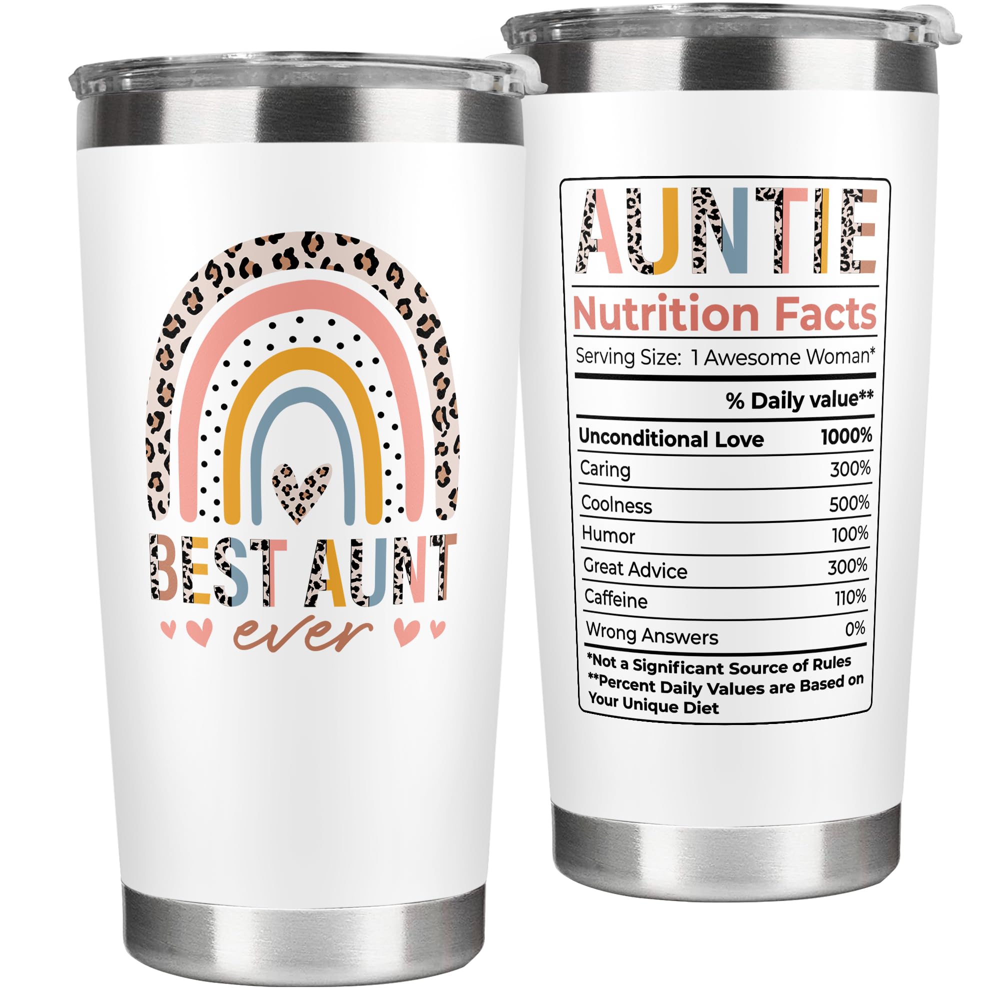 Aunt Gifts - Aunt Gifts from Niece, Nephew - Gifts for Aunt, Auntie Gifts - Aunt Birthday Gift, Mothers Day Gifts for Aunt, Aunt Valentine Gifts - Gifts for New Aunt, To Be Aunt - 20 Oz Tumbler