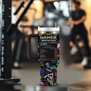 Gaming Gifts for Men Boys, Gamer Gifts for Men, 40oz Gamer Tumbler Cup, Gaming Mugs, Teen Boy Gifts Gaming Stuff, Gaming Gamepad Presents for Son Boyfriend, Birthday Gifts for Men Boys Gaming Cup