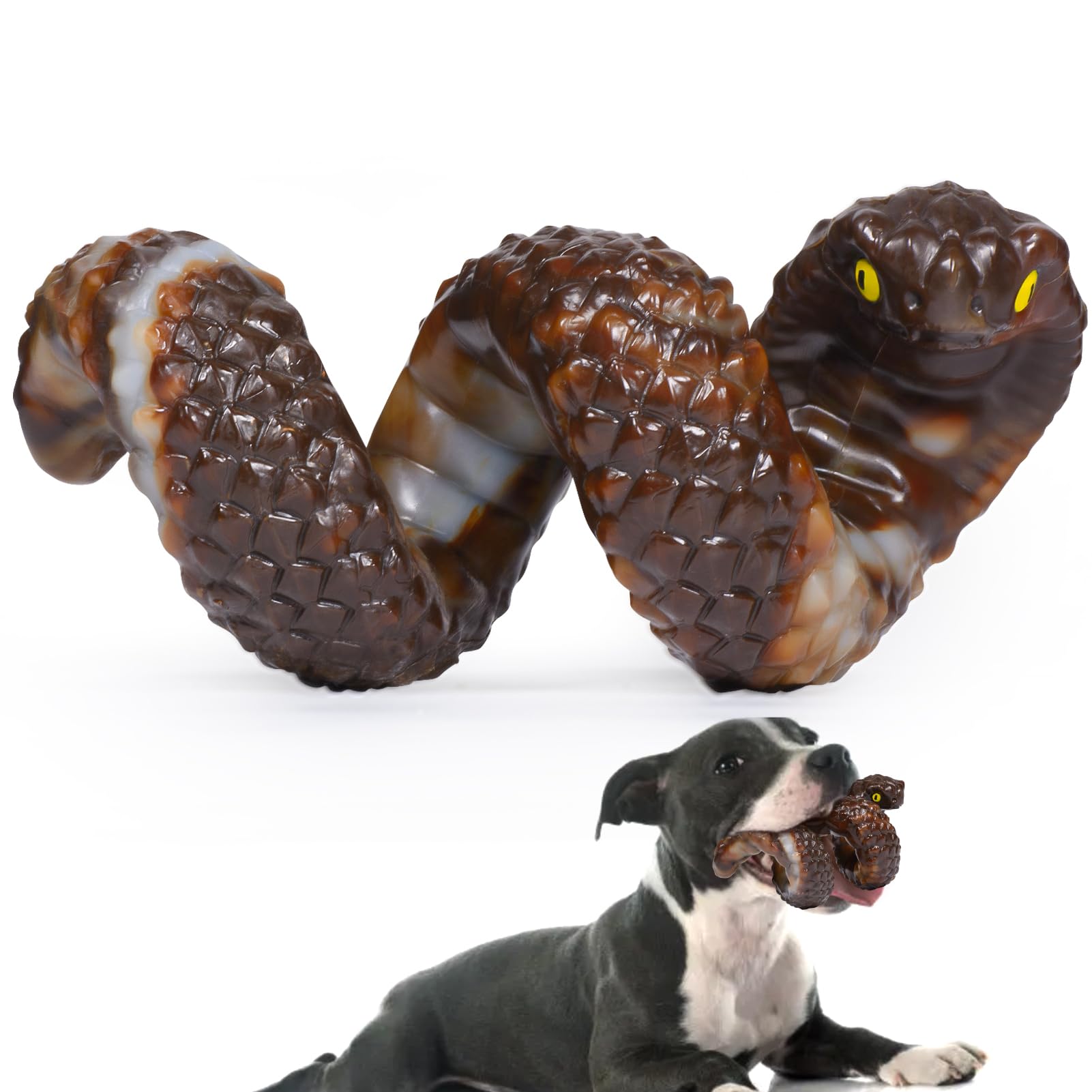 Dog Toys for Aggressive Chewers, Indestructible Dog Toys for Large Dogs, Bacon Flavored Dog Toys to Keep Them Busy, Tough Dog Bones for Medium/Large Dogs Breed