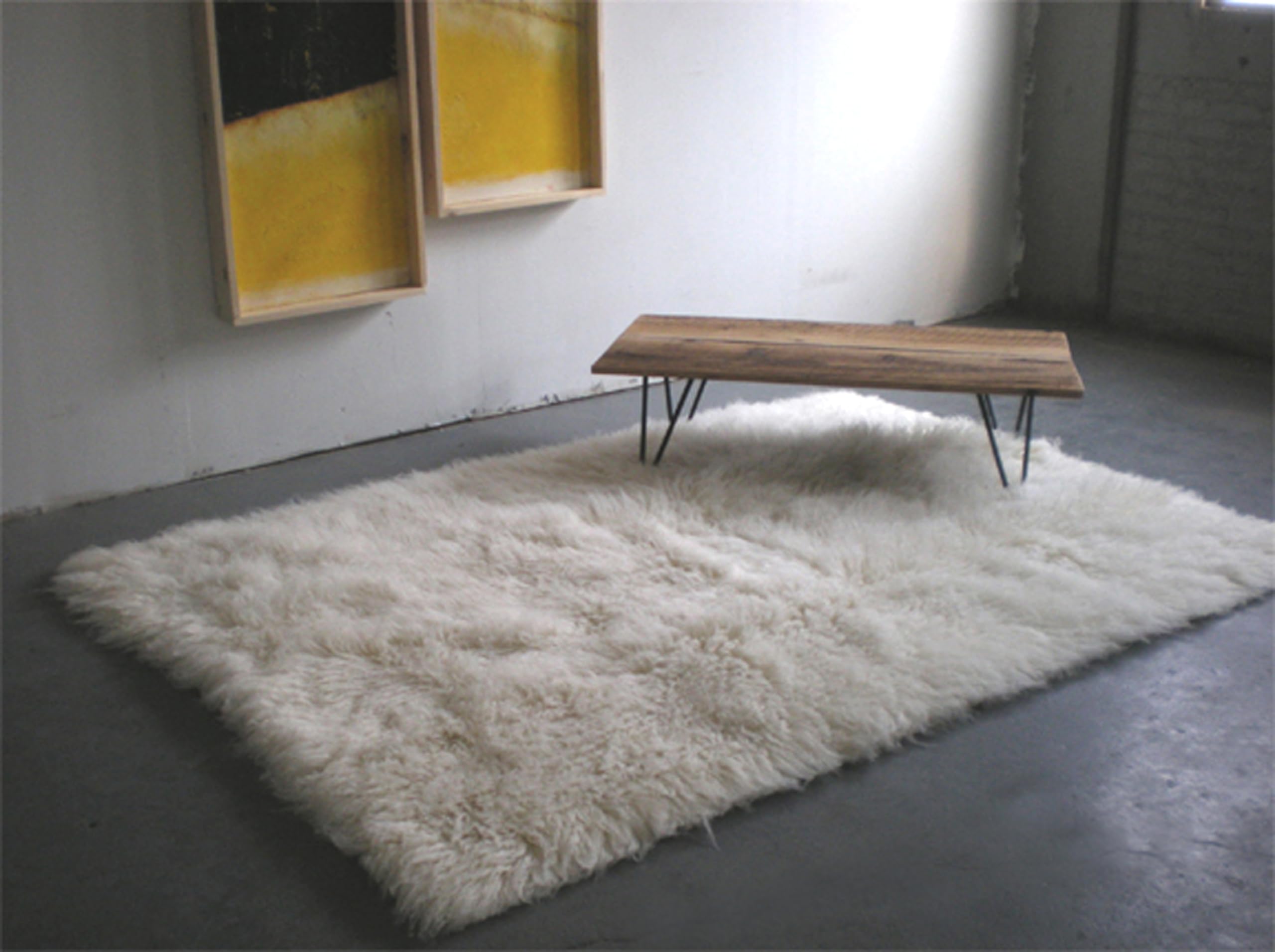 Super Thick 6x9 Greek Flokati Rug. Long 3.5” Organic Wool Pile. Shaggy Natural Wool Area Rug.